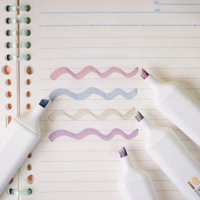 Vỉ 4 Bút Highlight Màu Nhũ Macarons - ClassMate CL-HL0006S (Mẫu Bao Bì Giao Ngẫu Nhiên)