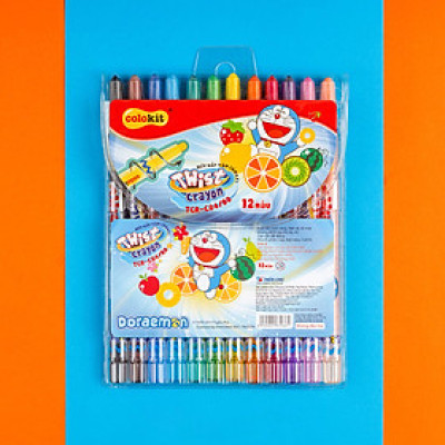 Bút Sáp Vặn Thiên Long TCR-C04/DO (12 Màu)