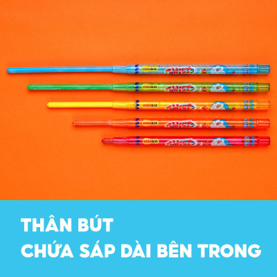 Bút Sáp Vặn Thiên Long TCR-C04/DO (12 Màu)