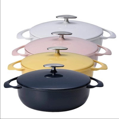 Unilloy - Nồi gang màu trắng - 24cm (3.2L)