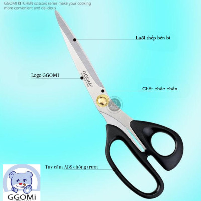 [HÀNG CHÍNH HÃNG] Kéo cắt sườn - thịt nướng 26cm BBQ cao cấp GGOMI GG130 Hàn Quốc. Dùng trong nhà hàng, quán thịt nướng, gia đình