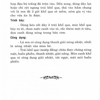 Món Chay Ngon, Bỗ Dưỡng