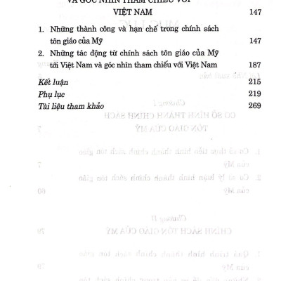 Chính Sách Tôn Giáo Của Mỹ Và Góc Nhìn Tham Chiếu Với Việt Nam