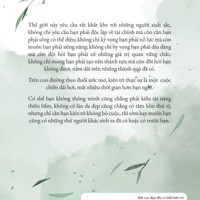 Kết Cục Đẹp Đều Vì Biết Kiên Trì