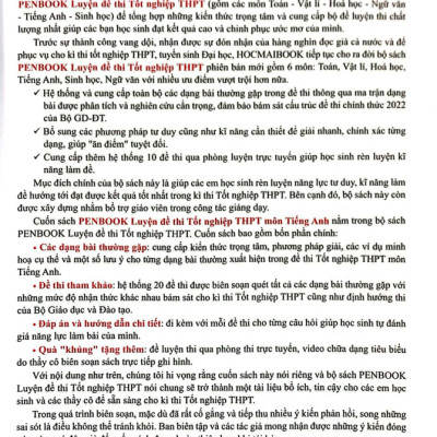 PENBOOK - Luyện đề thi tốt nghiệp THPT môn Tiếng anh - Cập nhật theo xu hướng mới nhất 