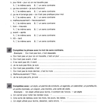 450 Nouveaux Exercices - Vocabulaire Niveau débutant