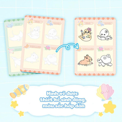 Sách - Tập Vẽ Theo Nét - Thế Giới Đại Dương - Megabook