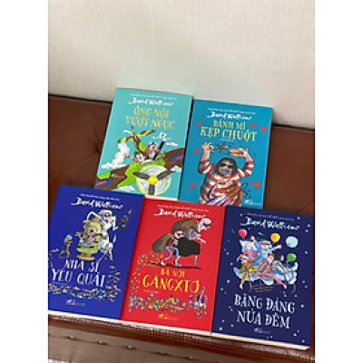 COMBO BỘ SÁCH  CHO TRẺ CỦA DAVID WILLIAMS (5 CUỐN): ÔNG NỘI VƯỢT NGỤC + BÁNH MÌ KẸP CHUỘT + BÀ NỘI GĂNG XTƠ + BĂNG ĐẢNG NỬA ĐÊM + NHA SĨ YÊU QUÁI +