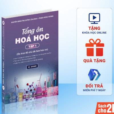Tổng ôn hoá học lớp 12, sách luyện thi kiến thức ôn thi thpt quốc gia bản mới nhất Moonbook