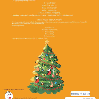 Truyện Ehon Song Ngữ Việt-Anh - Miu Bé Nhỏ Đón Giáng Sinh - Giấc Mơ Noel Kỳ Lạ