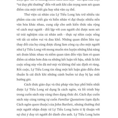 Tư Duy Phi Thường: Minh Triết Cho Đời Sống Thường Nhật