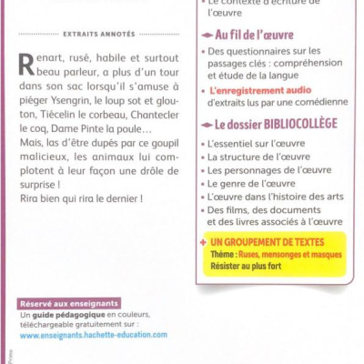 Sách tiểu thuyết kèm phân tích văn học tiếng Pháp: Bibliocollege - T70 - Bibliocollege - Le Roman De Renart, Pierre De Saint Cloud