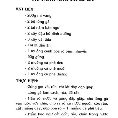 Thực Đơn Một Món Nhanh, Ngon, Tiện Lợi