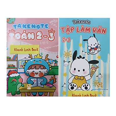 Sách - Combo Takenote toán + tập làm văn lớp 2 - 3