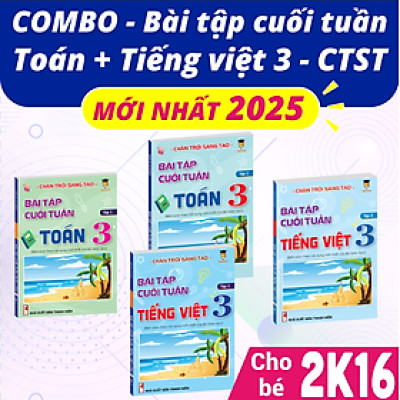 Sách - Combo Bài tập cuối tuần Toán và Tiếng việt lớp 3 Chân trời sáng tạo cả năm (4 quyển) VietJack
