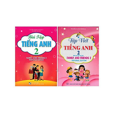 Sách - Bài Tập Tiếng Anh + Tập Viết Tiếng Anh Lớp 2 - Bộ Sách Family And Friends 2 National Edition - Combo 2 Cuốn - Hồng Ân