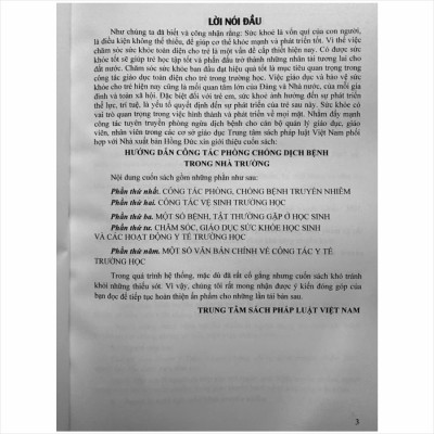 Sách Hướng Dẫn Công Tác Phòng Chống Dịch Bệnh Trong Nhà Trường - V2470T