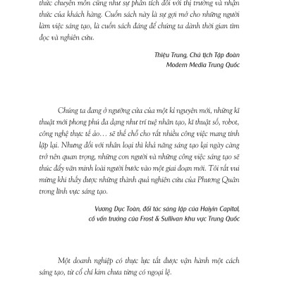 Sách: Sáng Tạo - Phương Thức Làm Việc Và Sinh Tồn trong Tương Lai