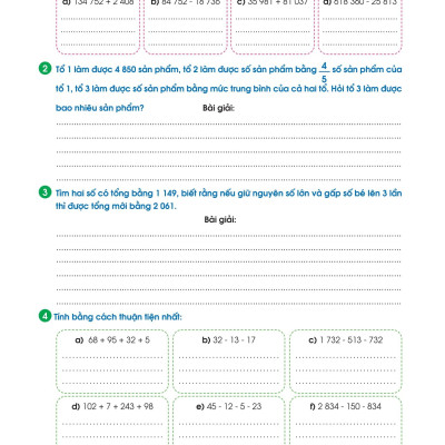 Sách - Phiếu Ôn Hè Toán Lớp 4