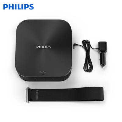 Máy lọc không khí, khử mùi trên xe ô tô cao cấp nhãn hiệu Philips GP9101 cảm biến chất lượng không khí 6 màu AQI, điều khiển từ xa bằng App điện thoại - Hàng nhập khẩu