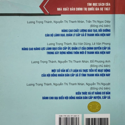 Một số kỹ năng lãnh đạo quản lý của cán bộ cấp xã ở tỉnh Thanh Hóa hiện nay