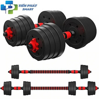 Bộ Tạ Tập Gym Tại Nhà 40kg - Bộ Tạ Tay Đa Năng Điều Chỉnh Cân Nặng - Kết Hợp Tạ Tay, Tạ Đẩy, Tạ Đòn - Phân loại (40kg) - Hàng Chính Hãng