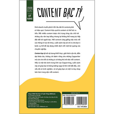 Sách: Content Bạc Tỷ