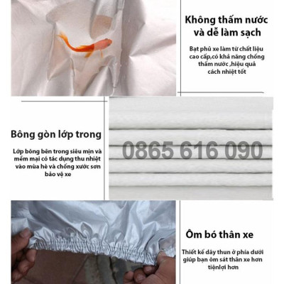 Bạt trùm xe ô tô Peugeot 5008 vải dù oxford cao cấp áo trùm che phủ xe hơi, bạc phủ xe ô tô chống nóng,mưa,bụi