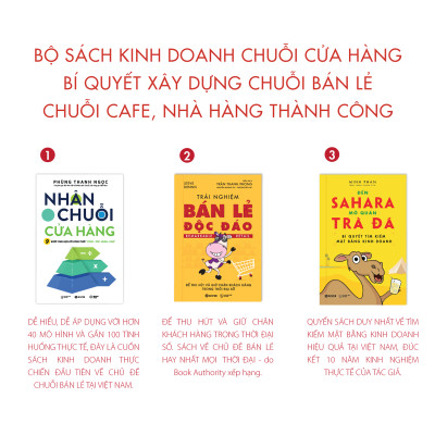 Bộ Sách Kinh Doanh Chuỗi Cửa Hàng - Bí Quyết Xây Dựng Chuỗi Bán Lẻ - Chuỗi Cafe Nhà Hàng Thành Công