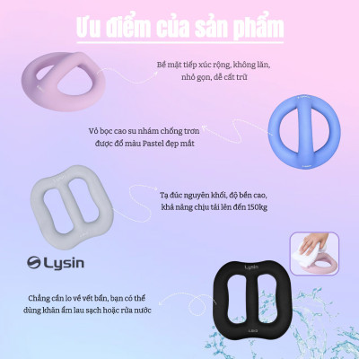 Lysin - 01 quả tạ nữ, tạ ấm, tạ bình vôi khối lượng 1.25kg 2.5kg 4.5kg bằng sắt bọc cao su nhám chống trượt thiết kế hình vuông có tay cầm giữa gọn nhẹ kiểu dáng độc đáo rèn luyện sức khỏe, tập luyện đẹp dáng tạ tay tập cơ tay.