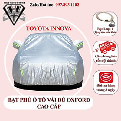 [TOYOTA INNOVA] Bạt phủ xe ô tô 3 lớp thông minh, chất liệu vải dù oxford cao cấp, áo trùm bảo vệ xe 7 chỗ innova che