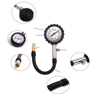 Đồng hồ đo áp suất lốp xe ô tô, xe máy hợp kim inox cao cấp độ chính xác cao - Hàng Chính Hãng