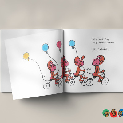 Truyện Ehon bé 1-2-3 tuổi - Bóng bay lơ lửng