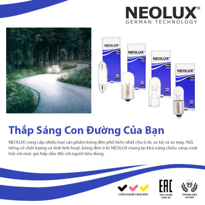 Combo 10 Bóng Đèn Xi Nhan Chân Cài G18 OSRAM NEOLUX Lắp Đèn Hậu, Đèn Phanh, Đèn Cảnh Báo Xe Ô Tô Xe Máy - Nhập Khẩu Chính Hãng