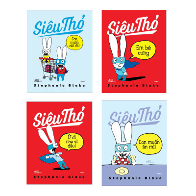 Combo 4 Cuốn Siêu Thỏ - (Tặng Kèm Bookmark Thiết Kế AHA)