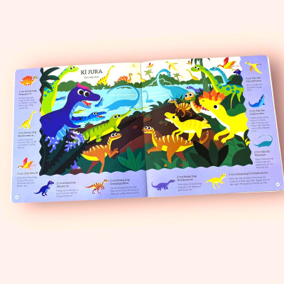 Sách cho bé - Thế Giới Khủng Long - Tìm Kiếm Thông Minh Phát Triển Khả Năng Tập Trung - Dành cho trẻ từ 2-6 tuổi