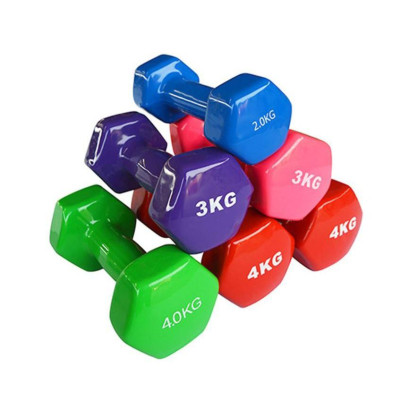 Tạ Tay 4kg Bọc Cao Su Lõi Thép Mã Vinsa Cao Cấp( 1 tạ)- Màu Ngẫu Nhiên