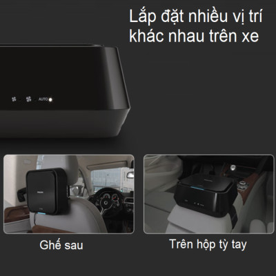 Máy khử mùi, lọc không khí trên xe ô tô Philips GP5201- Hàng nhập khẩu