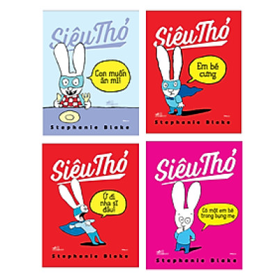 Combo 4 Cuốn Siêu Thỏ - (Tặng Kèm Bookmark Thiết Kế AHA)