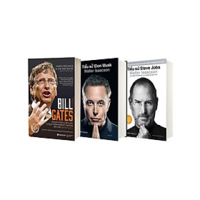 Combo Những Tỷ Phú Công Nghệ Nước Mỹ: Tiểu Sử Elon Musk + Tiểu Sử Steve Jobs + Bill Gates (Bộ 3 Cuốn) (AL)