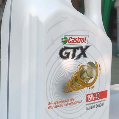 Dầu nhớt cho xe ô tô Castrol GTX 15W-40 (Can 4 Lit)