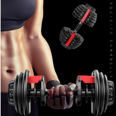 Bộ Tạ Tay Điều Chỉnh Khóa Số Tự Động 24kg Cao Cấp (Hàng Nhập KHẩu)