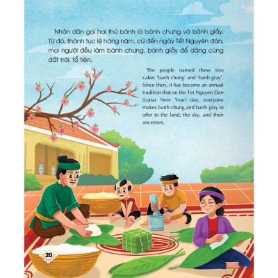 Truyện cổ tích Việt Nam - Sự tích QUẢ DƯA HẤU - Sự tích BÁNH CHƯNG BÁNH GIẦY-  Phiên bản SÁCH NÓI