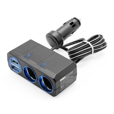 Bộ Chia Tẩu Ô Tô 2 Ổ Và 2 Cổng Usb Có Dây AIR-Q PZ-711