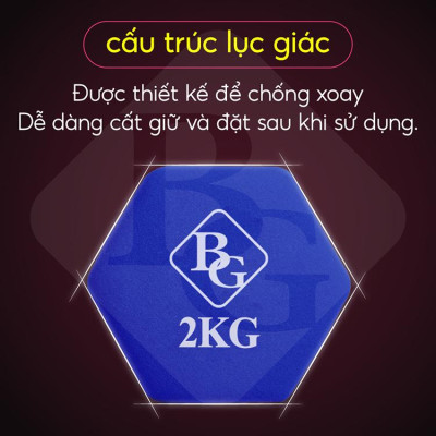 Bộ 2 tạ tay BG 5KG model Q304 - Q314 cao cấp Tập Gym (hàng nhập khẩu)