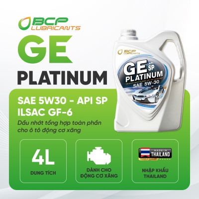 Dầu Nhớt Ô Tô Tổng Hợp Toàn Phần BCP GE Platitnum 5W30 API SP/ILSAC GF-6 - Can 4L - Nhập Khẩu Thái Lan