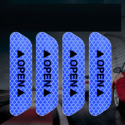 Bộ 4 DECAL dán OPEN phản quang báo mở cửa ô tô