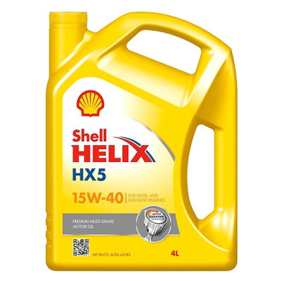 Nhớt động cơ xăng cao cấp SHELL HELIX HX5 15W40 4L