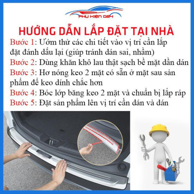 Ốp chống trầy cốp Honda CRV 2018-2019-2020-2021 thép không gỉ vân titan bảo vệ xe chống va đập