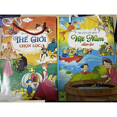 Combo Truyện cổ tích Việt Nam - Thế giới chọn lọc (2 túi - 16 cuốn - Song ngữ Anh- Việt)
